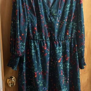 NWT Floral Long Sleeve Dress size 1x